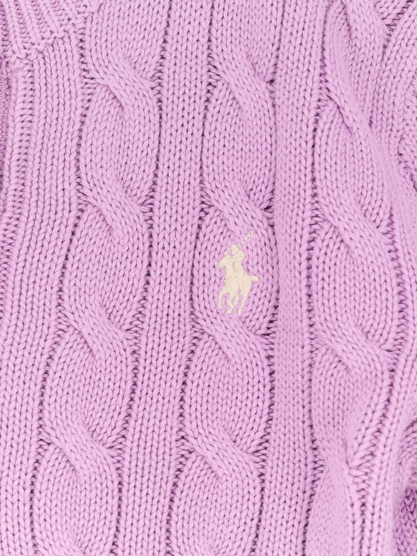 Cotton cardigan with contrasting logo