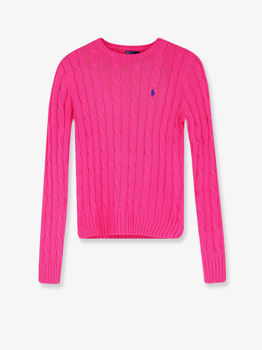 Cotton sweater with embroidered logo on the front