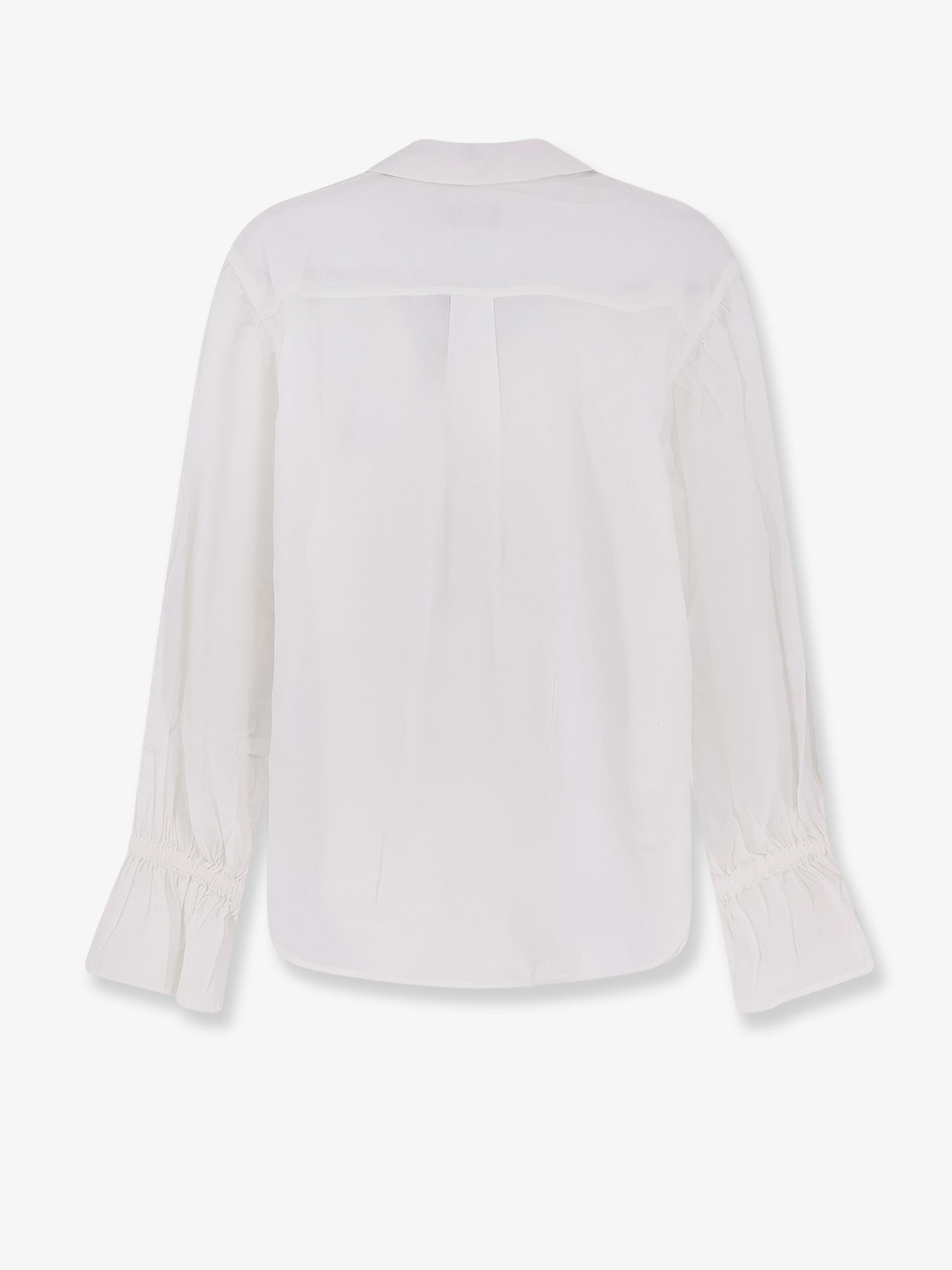 Cotton shirt with drawstring detail