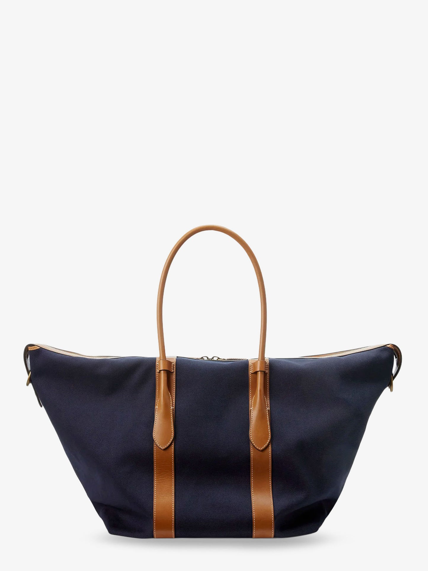 Canvas shoulder bag with embroidered logo