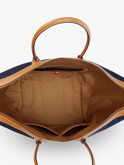 Canvas shoulder bag with embroidered logo thumbnail