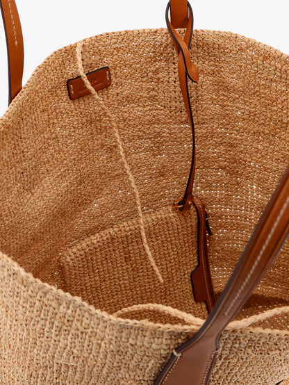 Leather shoulder bag with logo on the front thumbnail