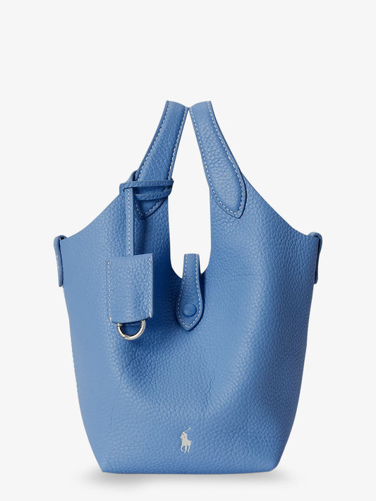 Leather crossbody bag with engraved logo