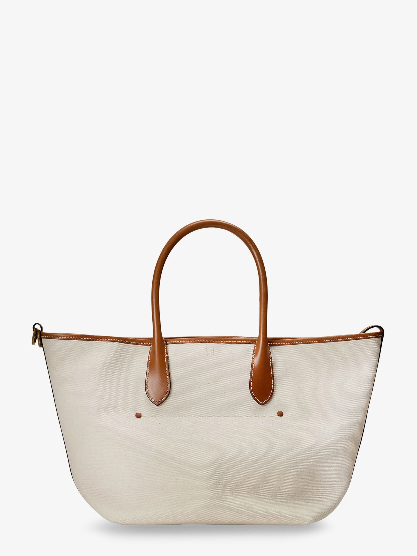 Canvas shopping bag with embroidered logo