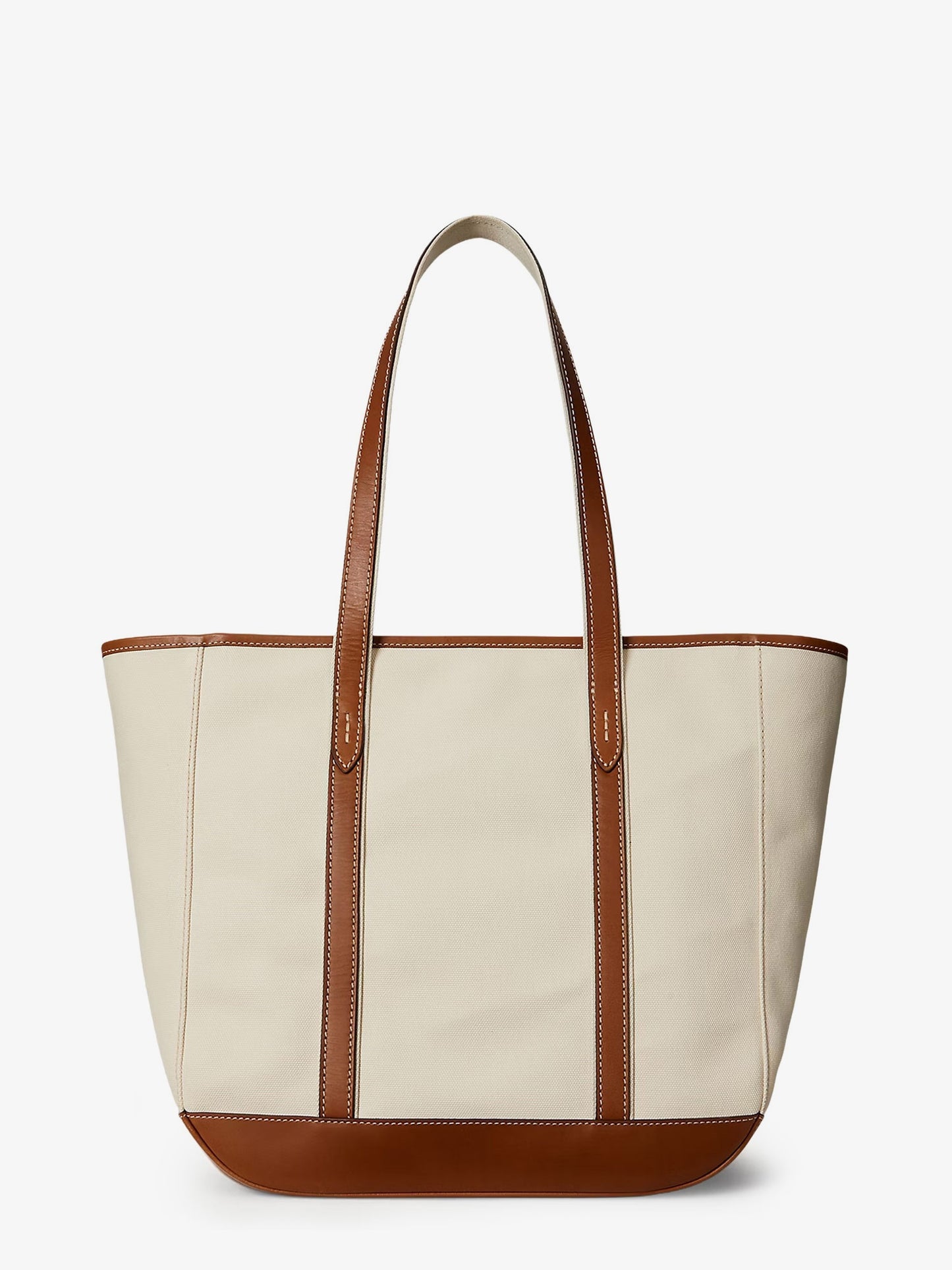 Canvas shopping bag with embroidered logo