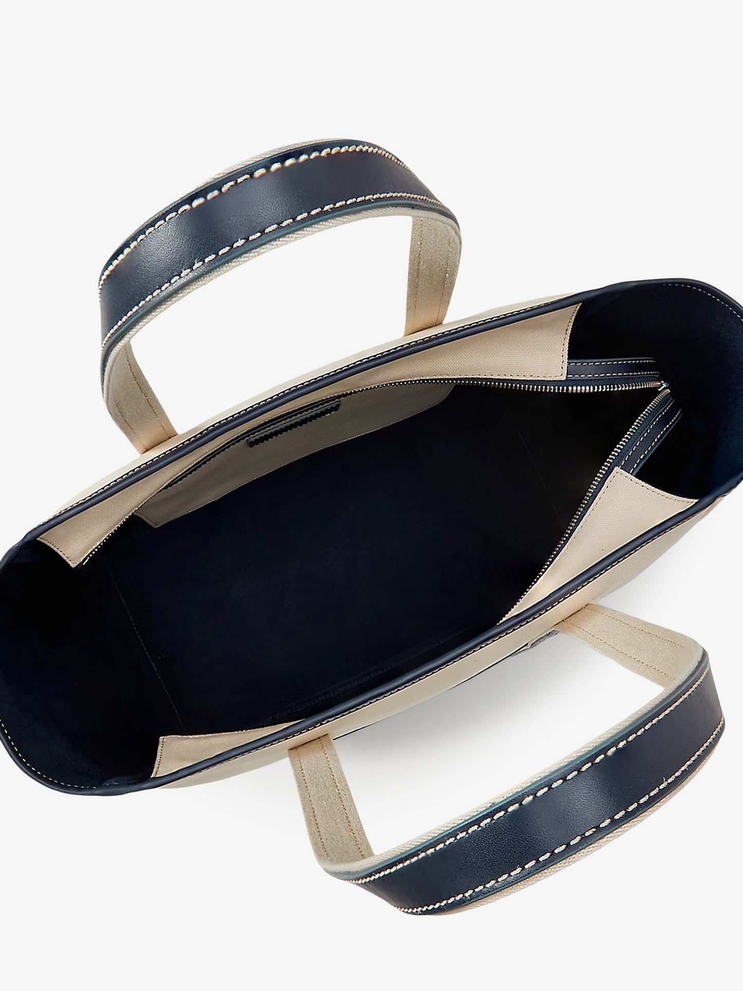 Canvas shopping bag with embroidered logo