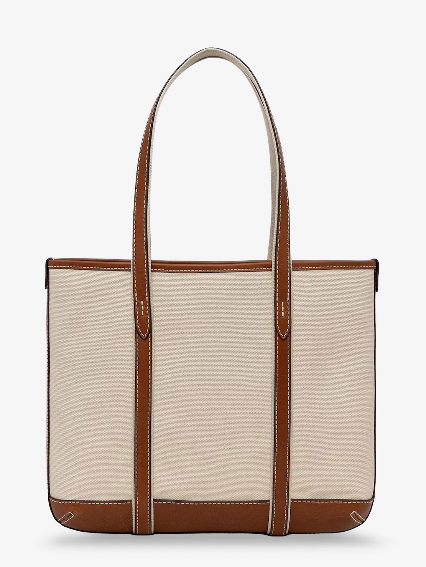 Borsa a spalla in canvas con logo ricamato frontale