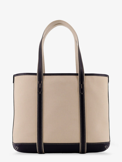 Borsa a spalla in canvas con logo ricamato frontale thumbnail