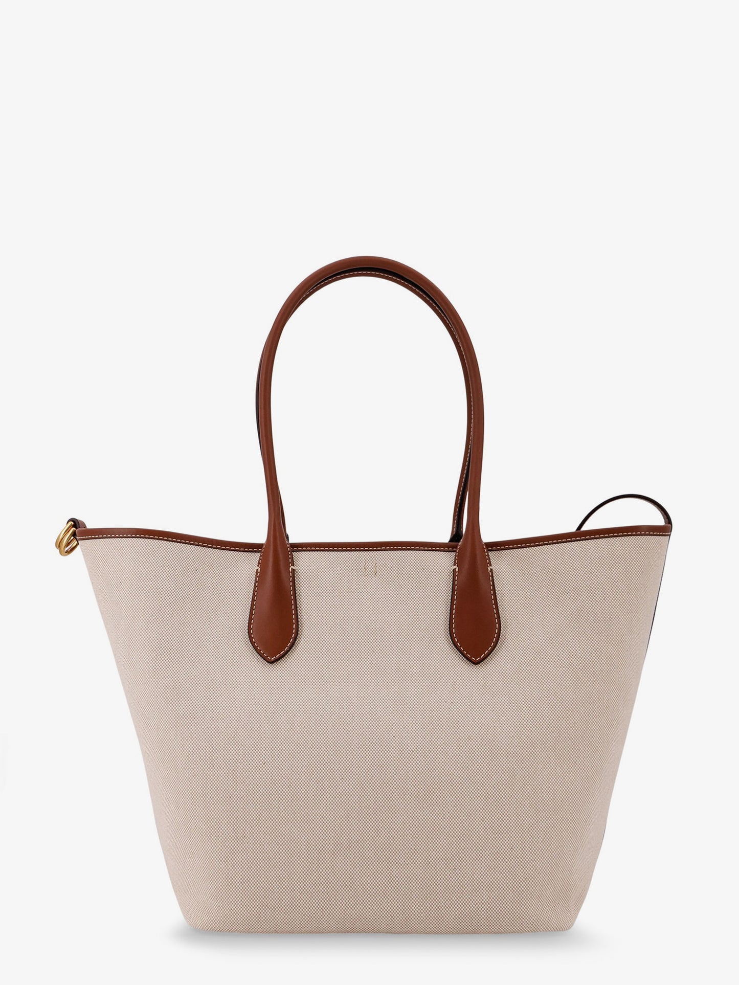 Canvas shoulder bag with front logo patch