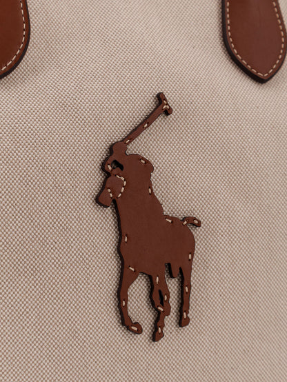 Canvas shoulder bag with front logo patch thumbnail