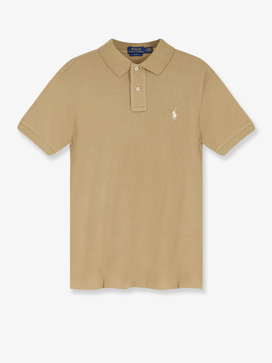 Cotton polo shirt with frontal logo embroidery