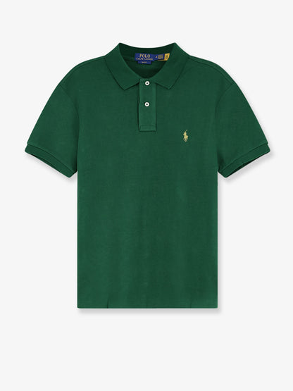 Cotton polo with front logo embroidery thumbnail