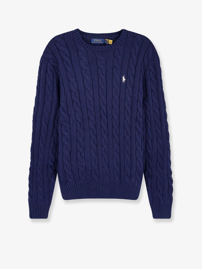 Cotton sweater with embroidered logo on the front thumbnail