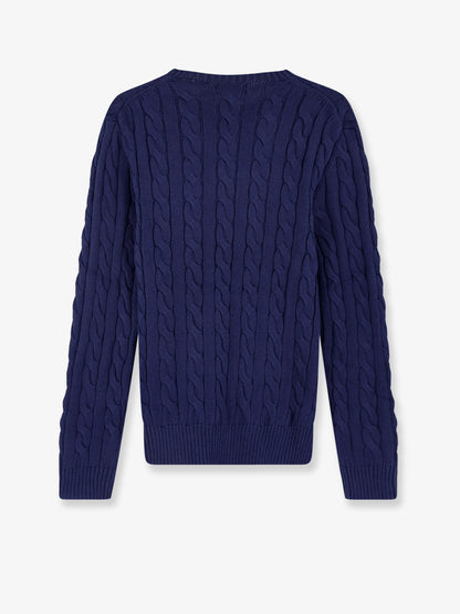 Cotton sweater with embroidered logo on the front thumbnail
