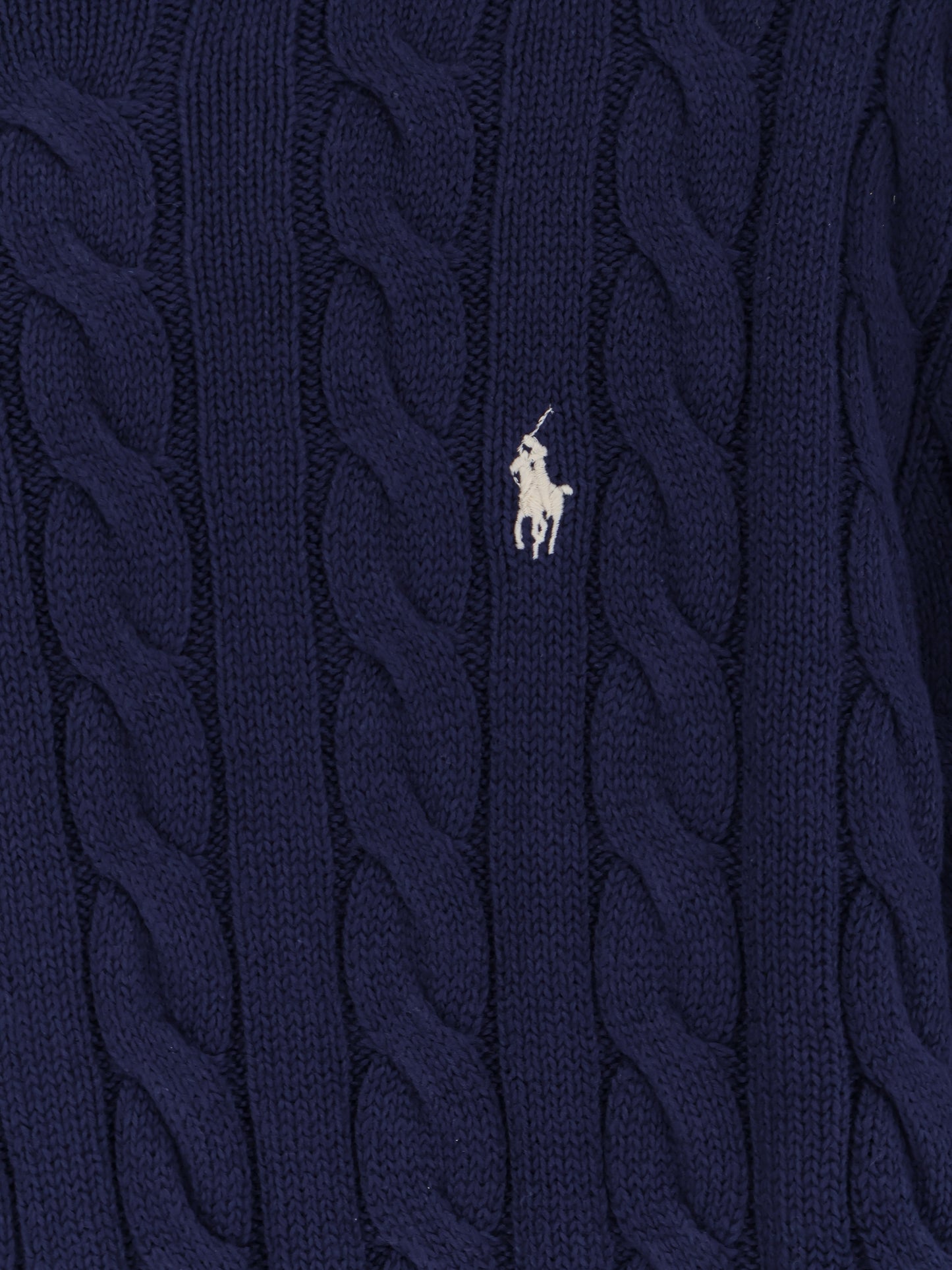 Cotton sweater with embroidered logo on the front