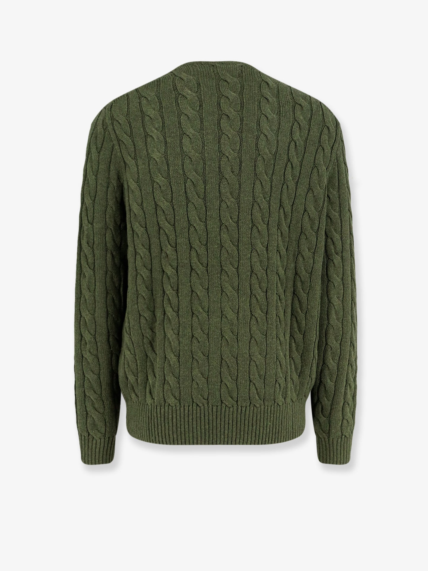 Cotton sweater with embroidered logo on the front