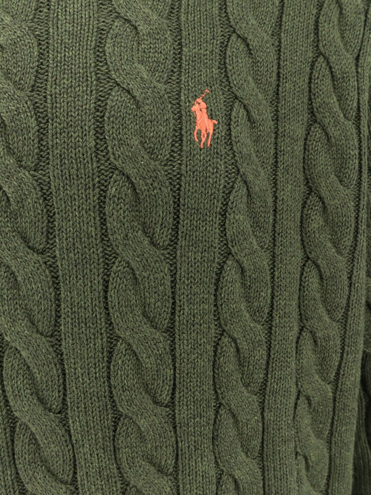 Cotton sweater with embroidered logo on the front