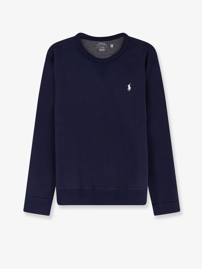 Cotton blend sweatshirt with front embroidered logo thumbnail