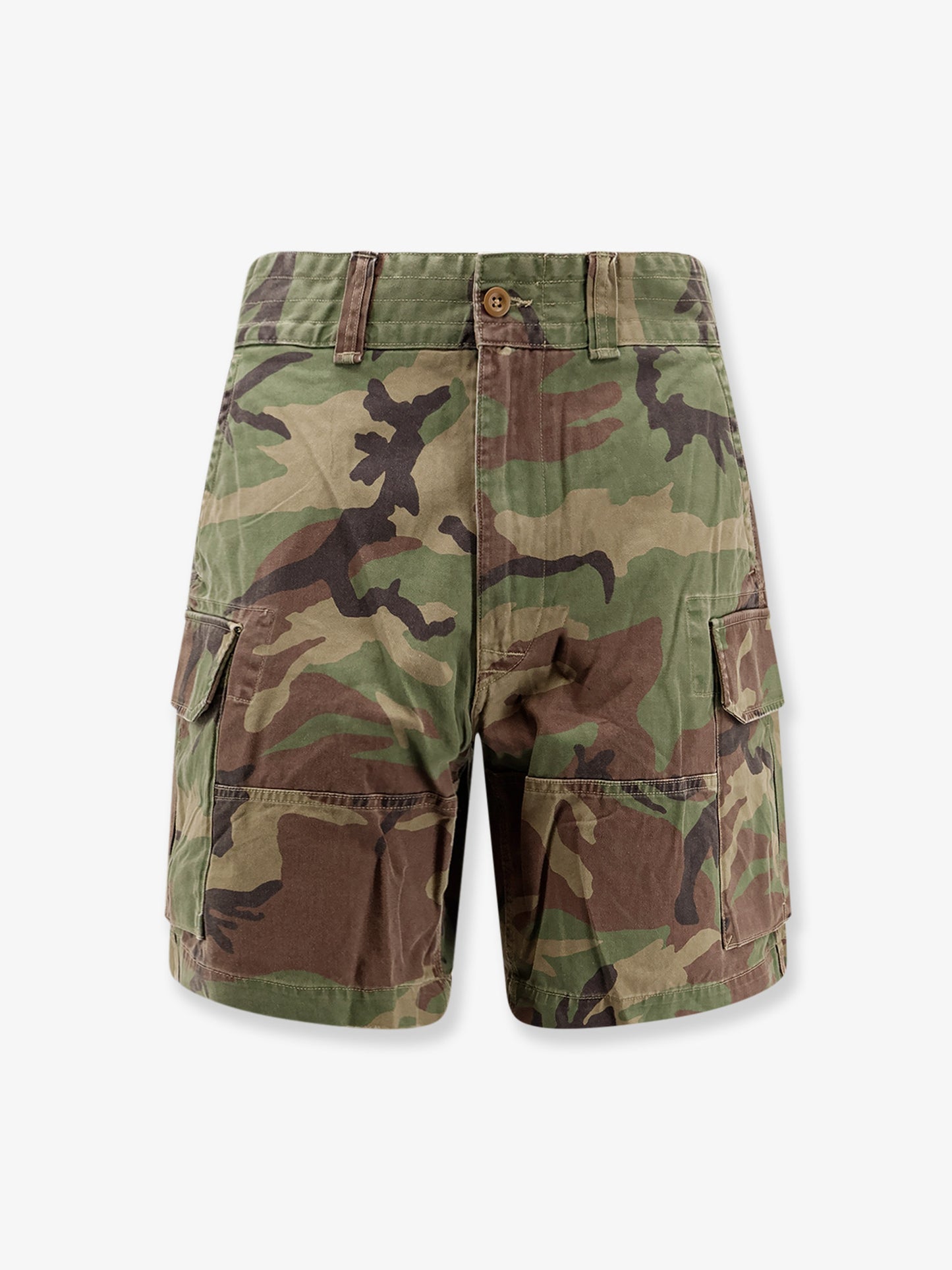 Camouflage cotton shorts