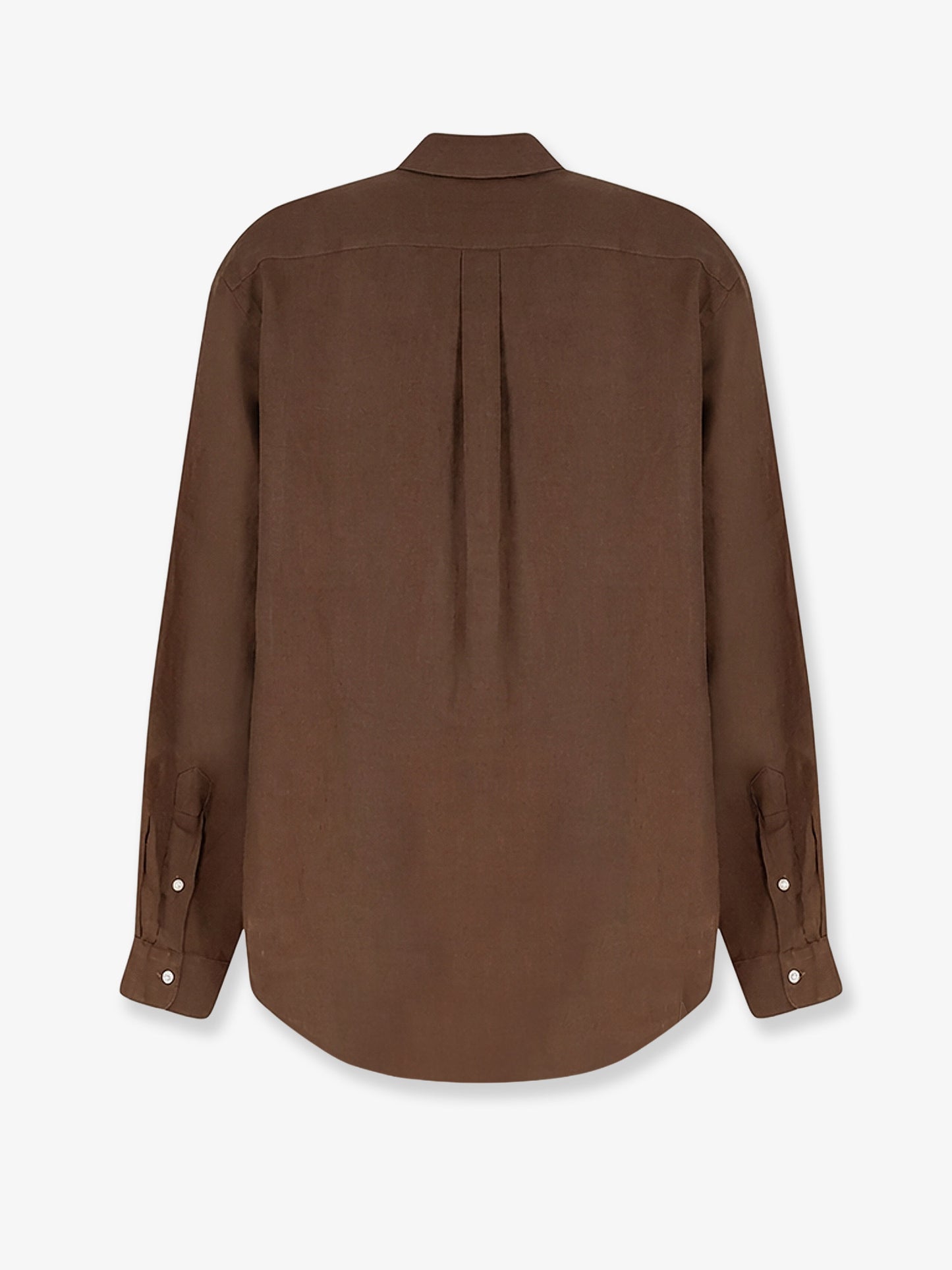 Linen shirt with logo embroidery