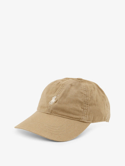 Linen hat with embroidered logo on the front thumbnail