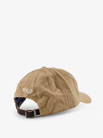 Linen hat with embroidered logo on the front thumbnail