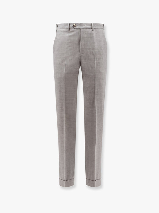 Stretch virgin wool trousers