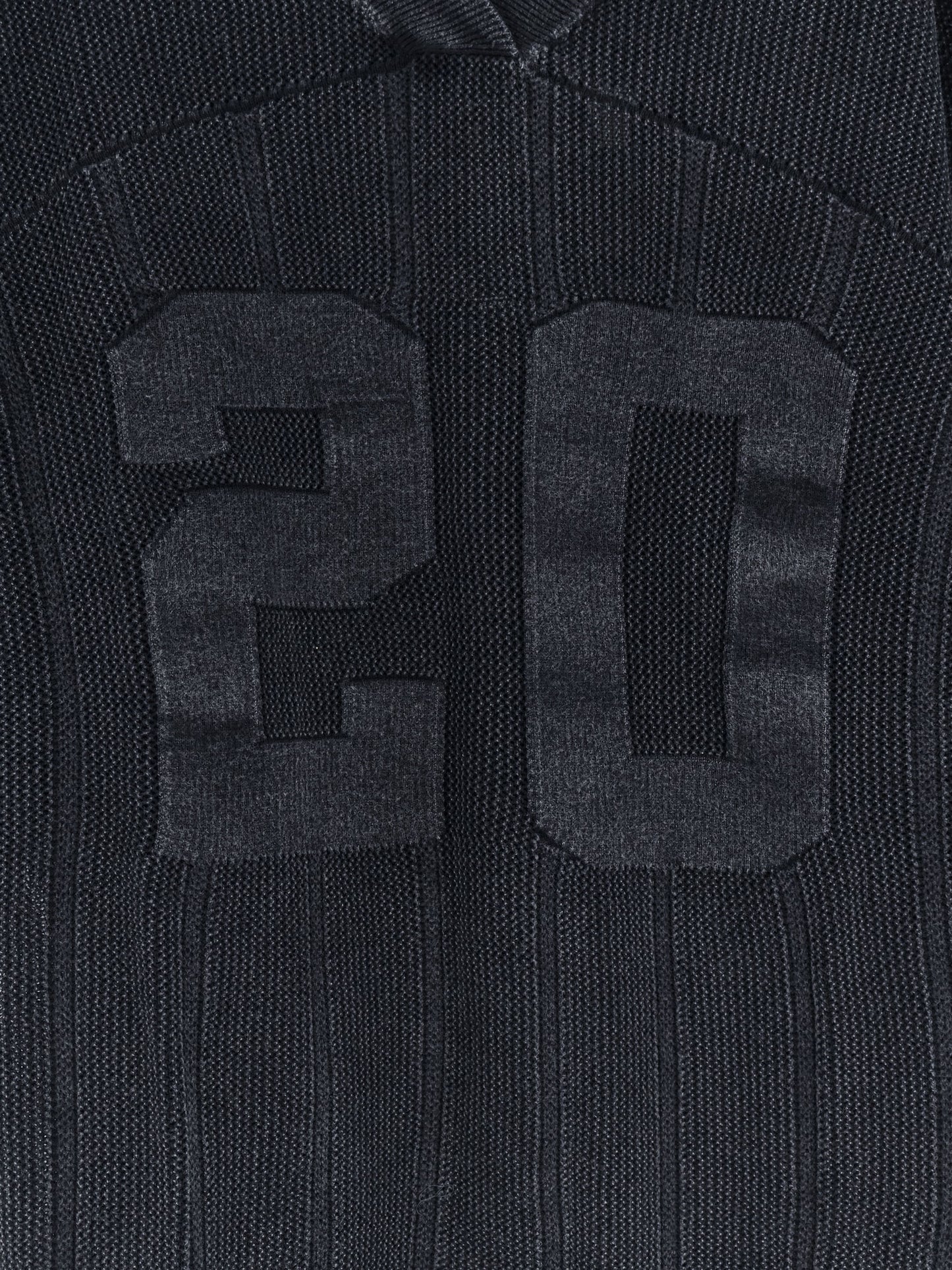 Cotton sweater with logo patch on the bottom