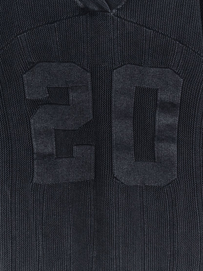 Cotton sweater with logo patch on the bottom thumbnail