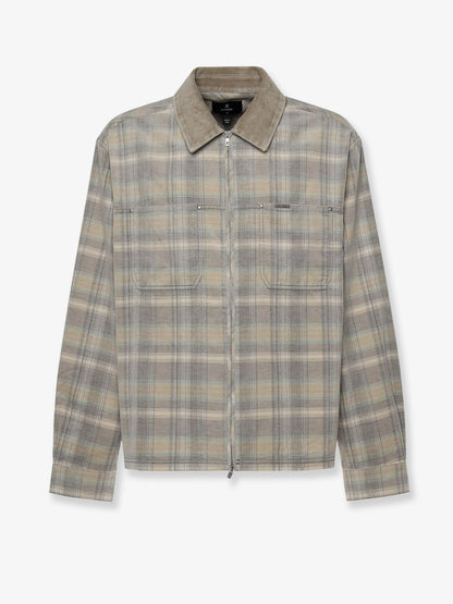Corduroy shirt with check motif thumbnail
