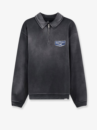 Cotton sweatshirt with front logo print thumbnail