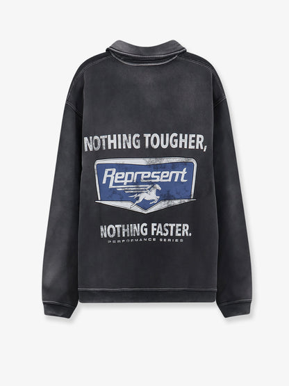 Cotton sweatshirt with front logo print thumbnail