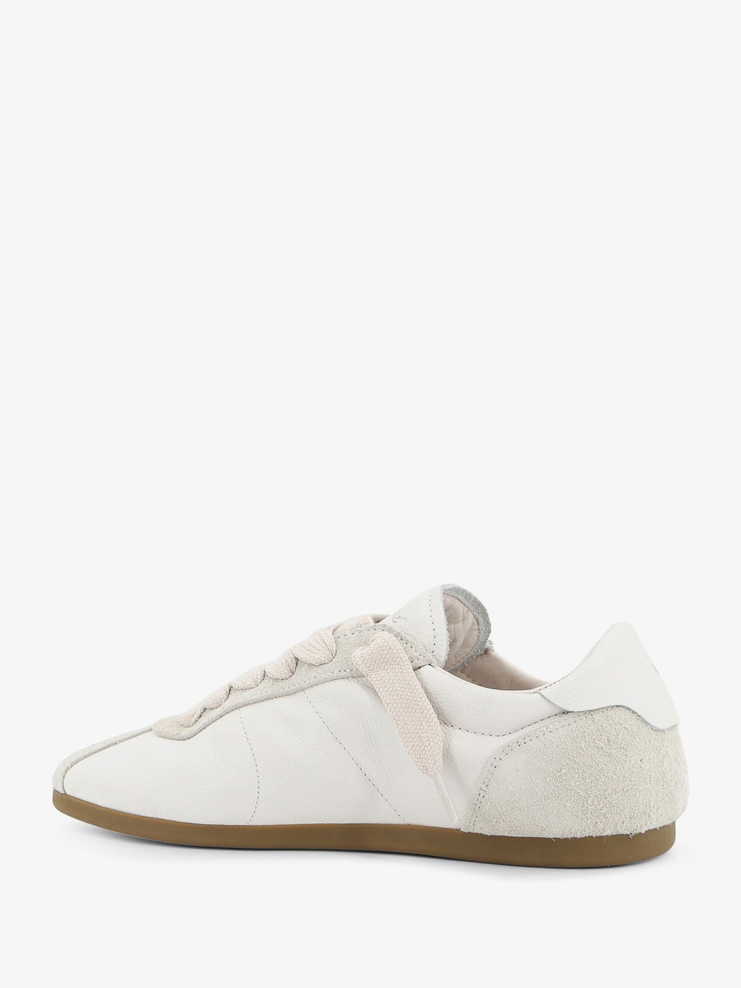 Leather and suede sneakers with engraved logo on the tongue