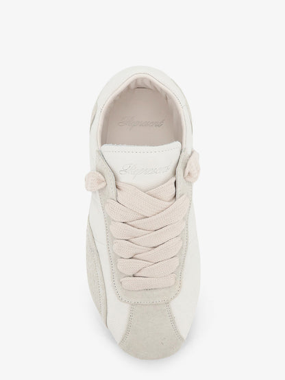 Leather and suede sneakers with engraved logo on the tongue thumbnail