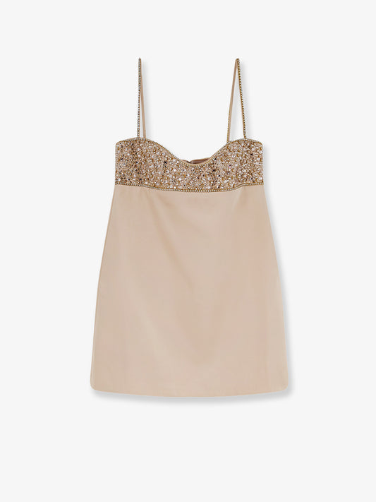 Vestito Shyla in satin con dettaglio strass