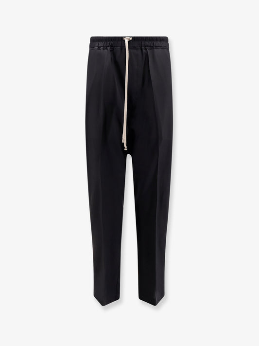 Drawstring Long certified virgin wool trousers