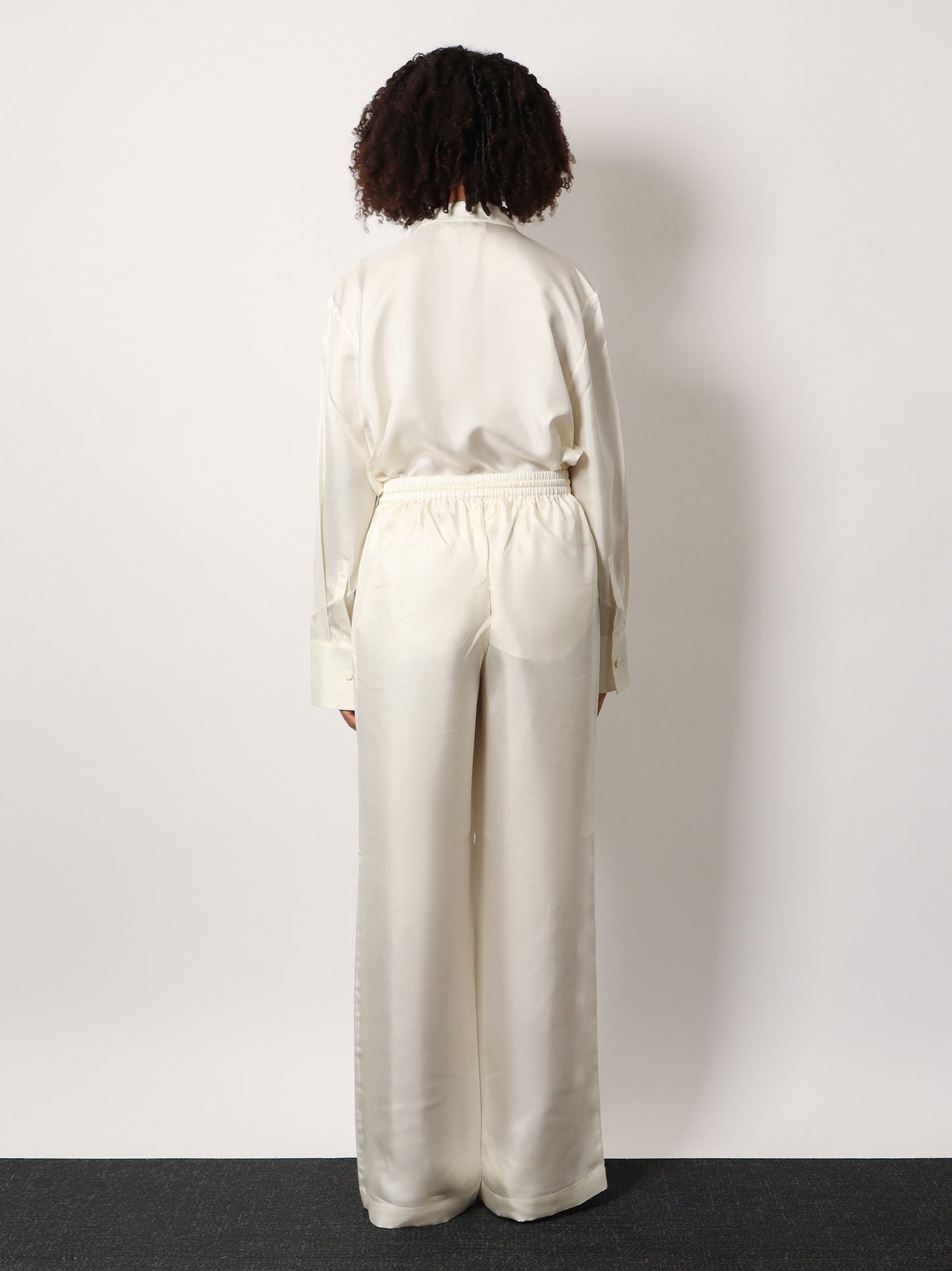 Jogger silk trousers