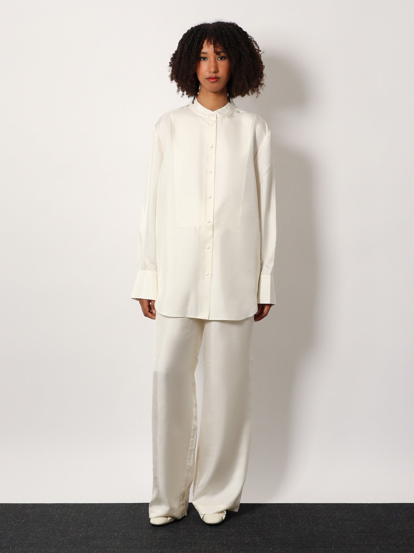Camicia tuxedo in seta