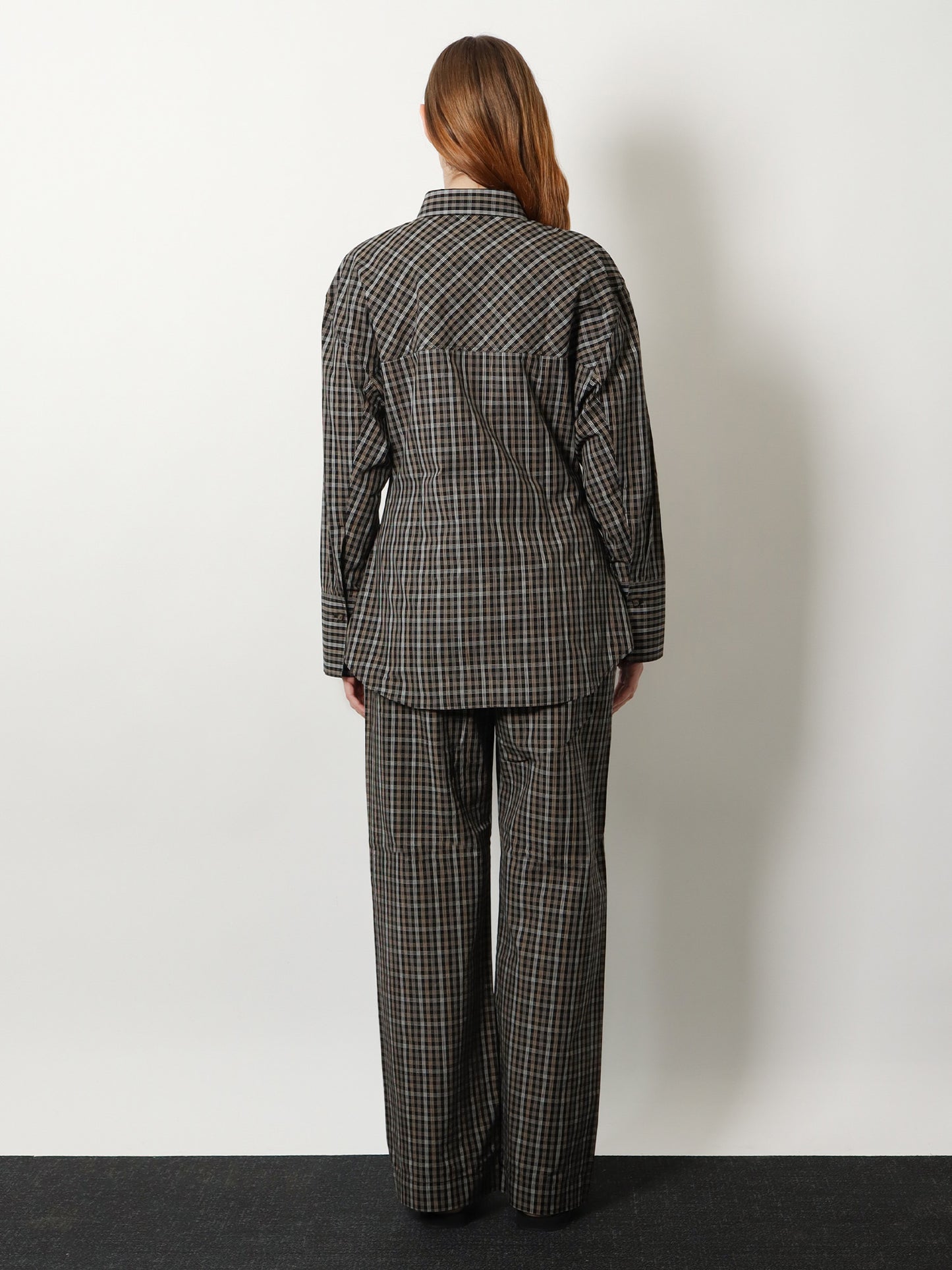 Cotton shirt with check pattern