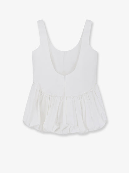 Voluminous peplum cotton tank top thumbnail