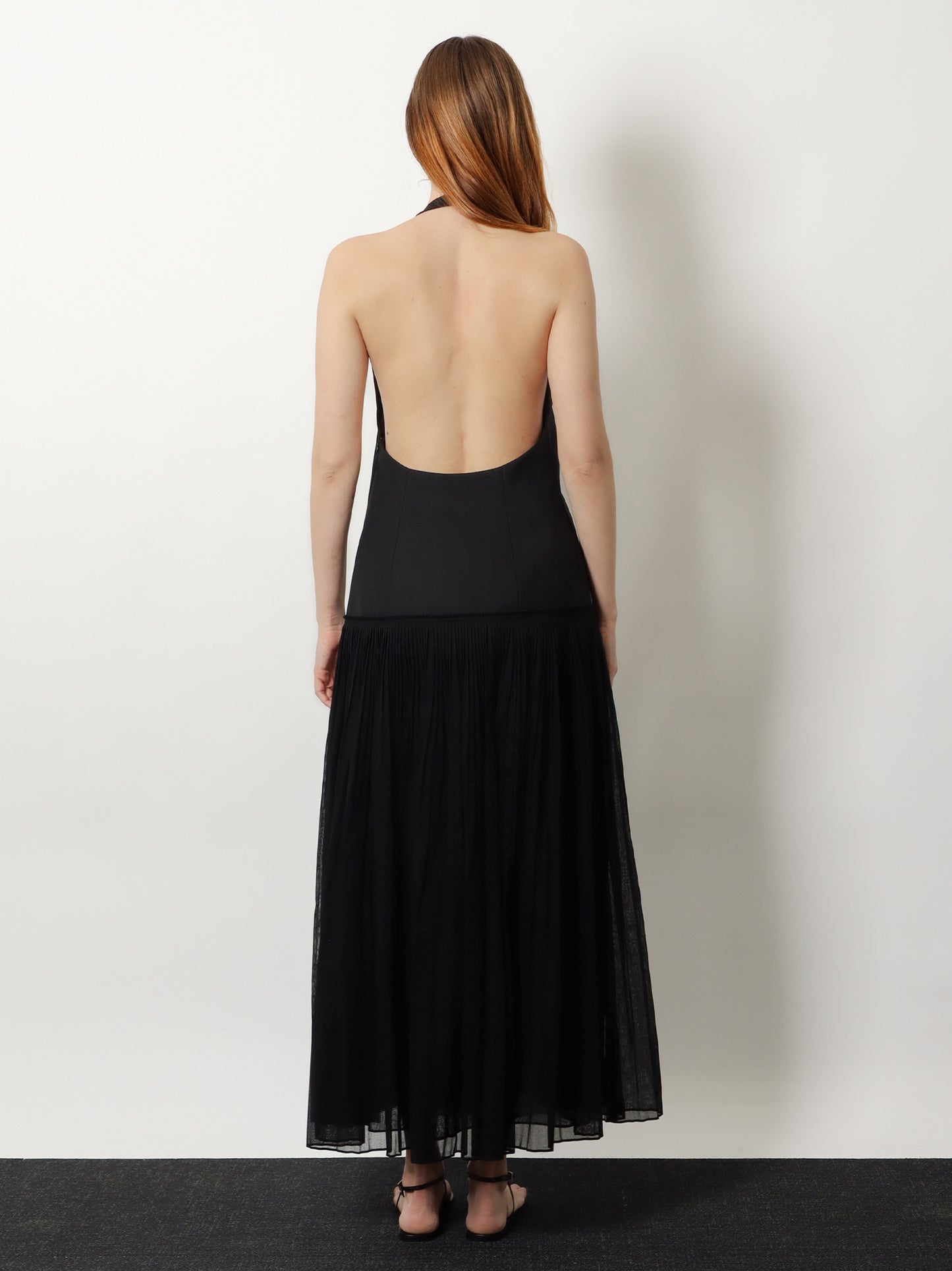 Pleated long dress