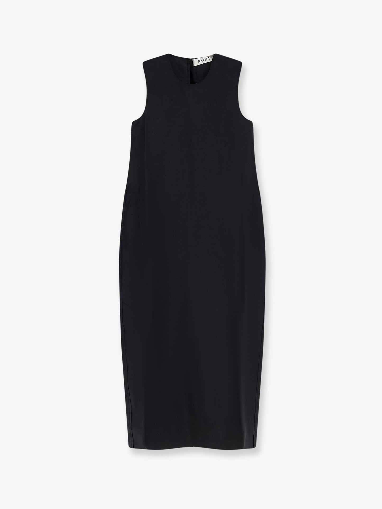 Hourglass linen and silk blend long dress
