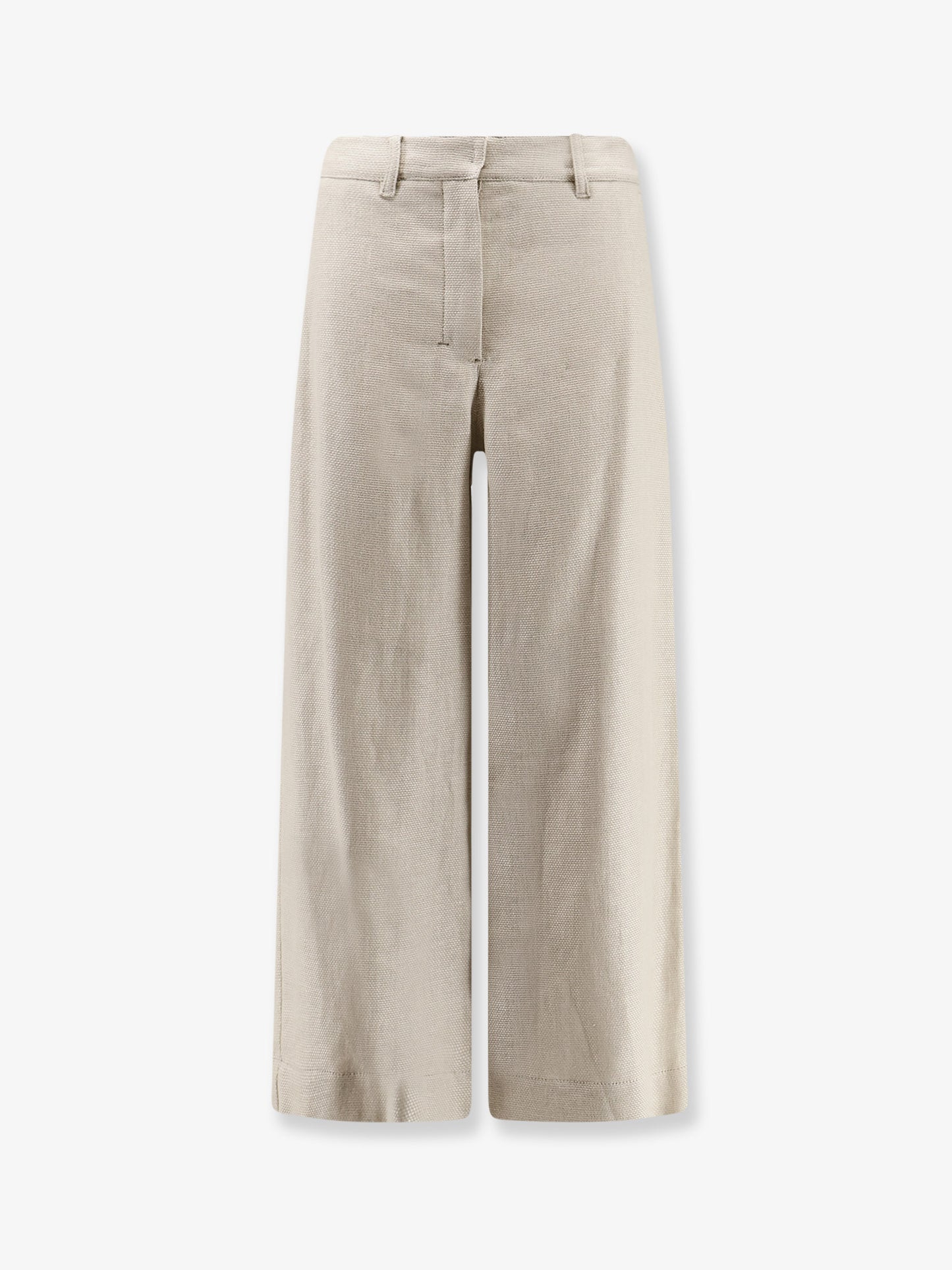 Stretch cotton and linen trousers
