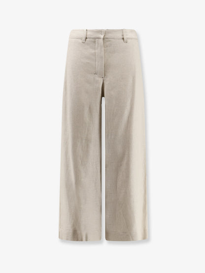 Stretch cotton and linen trousers thumbnail