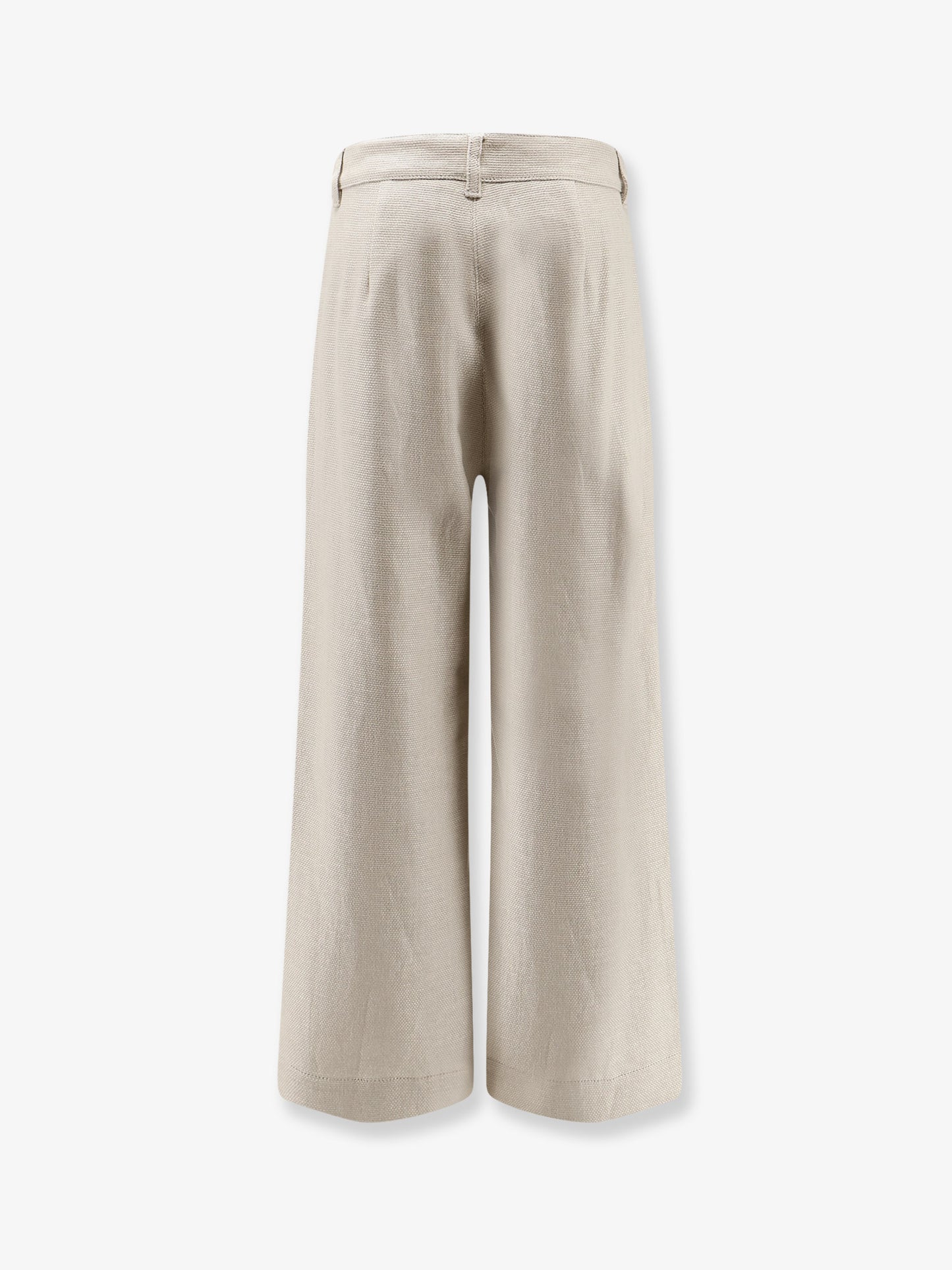 Stretch cotton and linen trousers