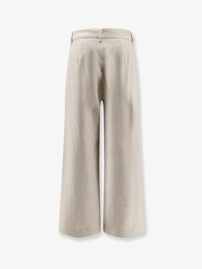 Stretch cotton and linen trousers thumbnail