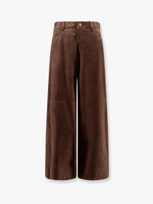 Suede trousers