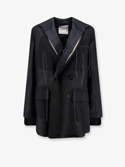 Silk and organza blazer thumbnail
