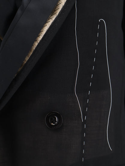 Silk and organza blazer thumbnail