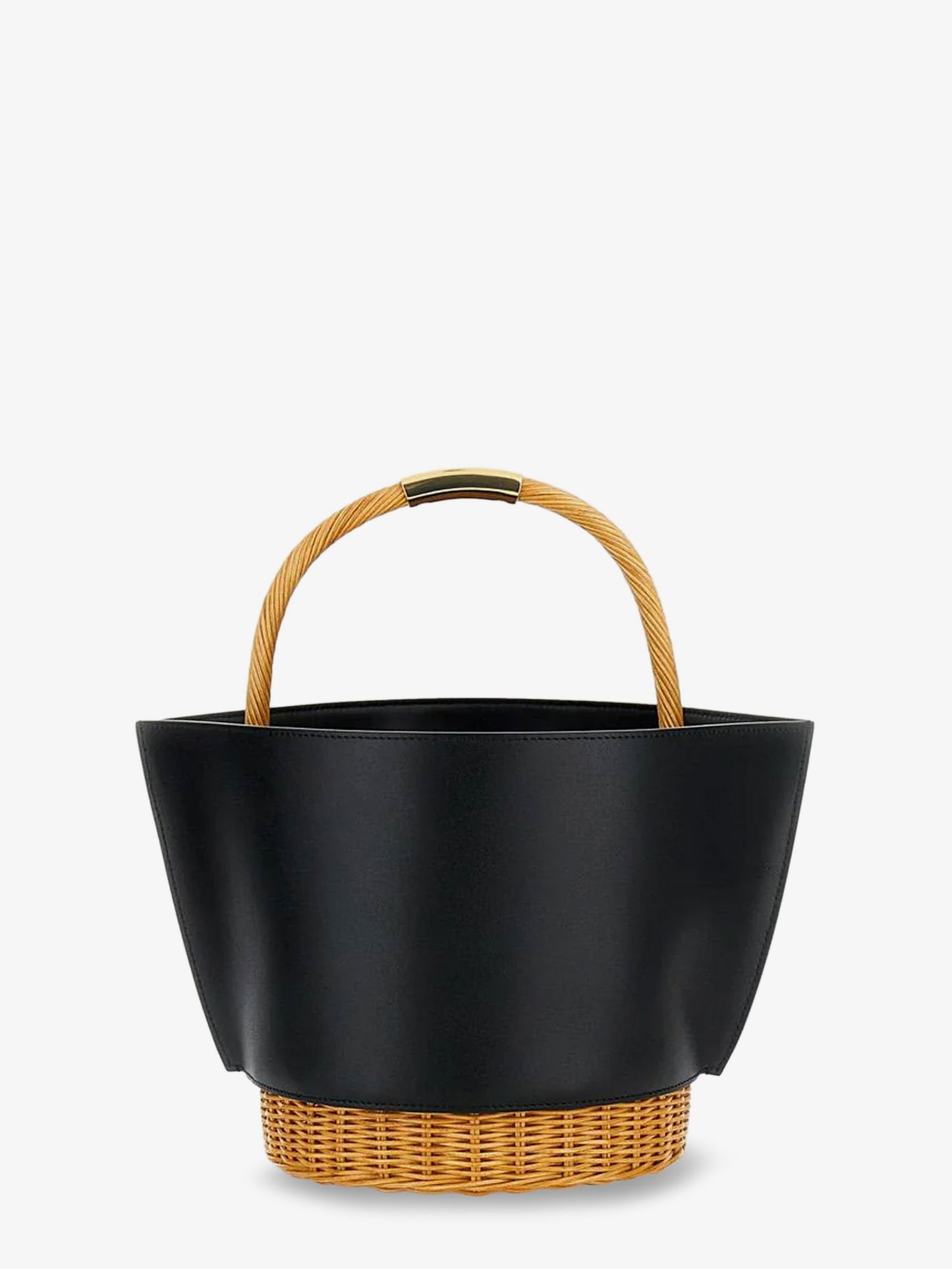 Leather crossbody bag with logo on the front